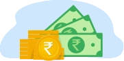Image of rupee notes and coins